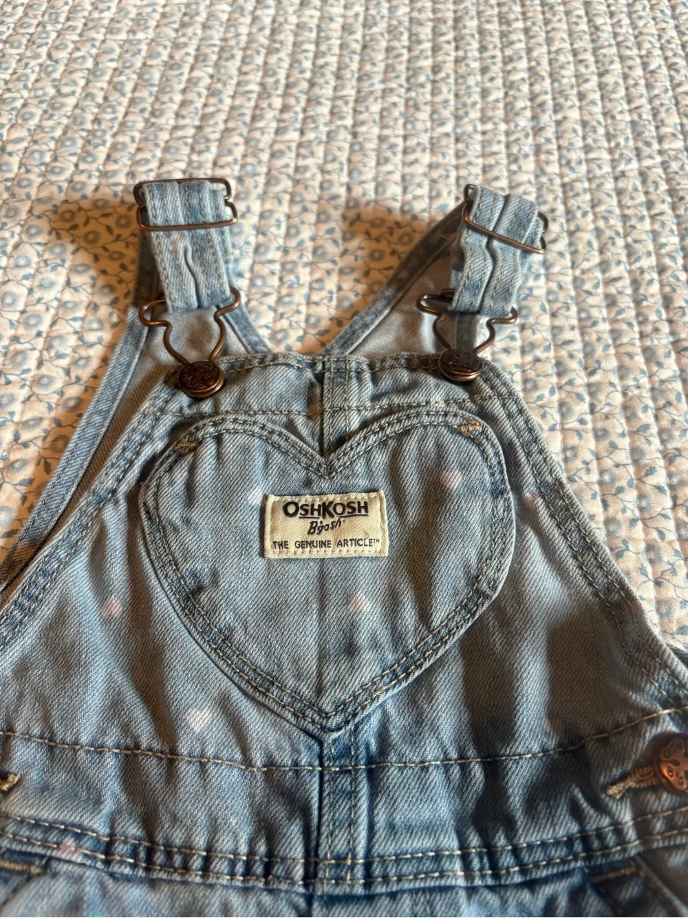 OshKosh B'gosh Heart Denim Overalls